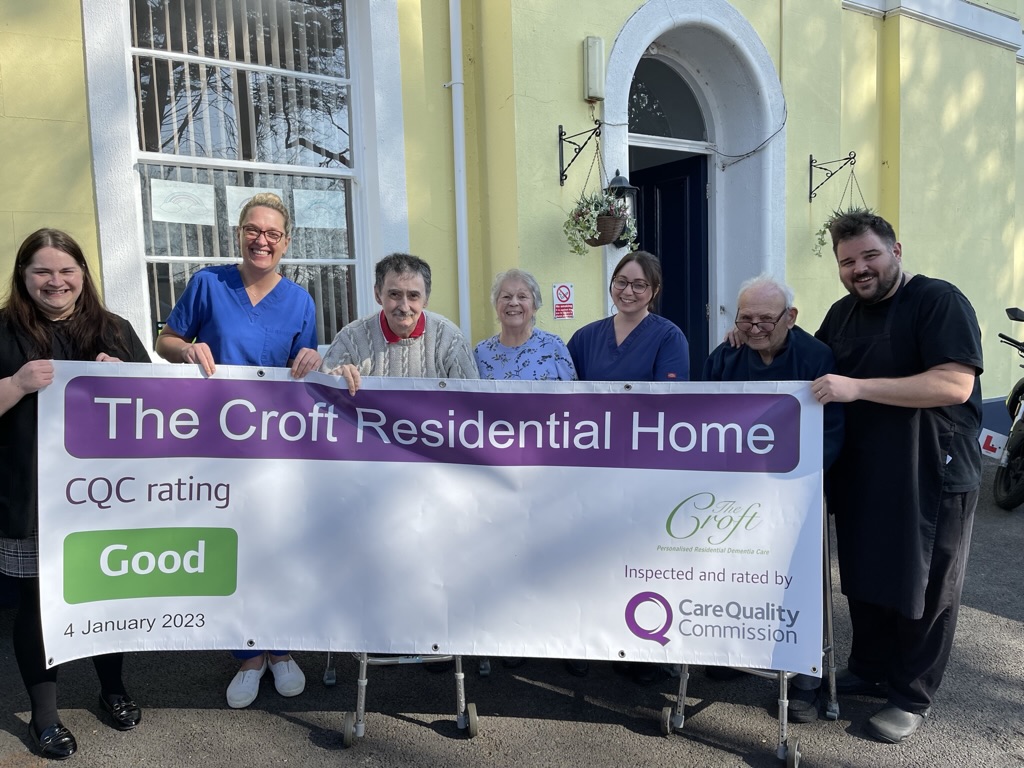 The team at The Croft celebrating their Good CQC rating