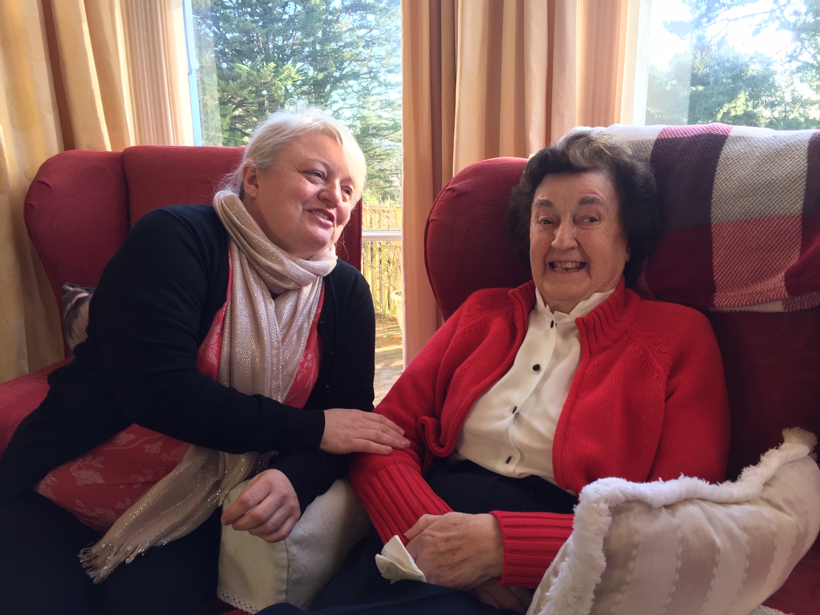 A carer and resident at The Croft